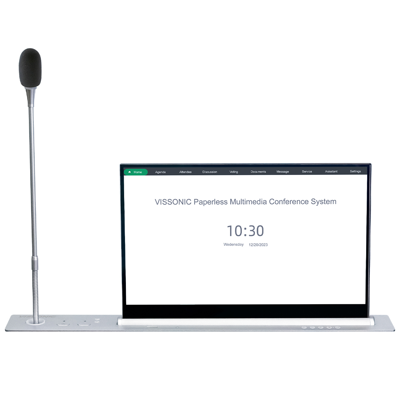 Моторизованный выдвижной монитор 17" с микрофоном председателя Vissonic VIS-17LSSCM-C
