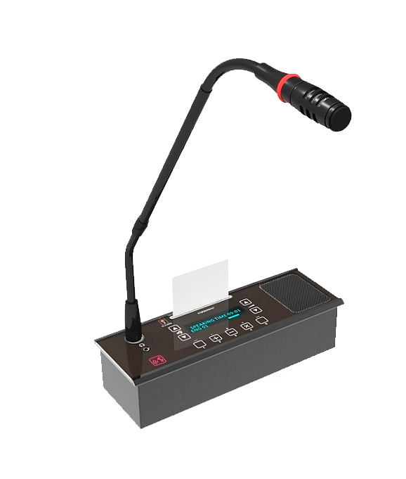 Пульт делегата с голосованием и выбором каналов врезной, с дисплеем, Vissonic VIS-FFD-F2