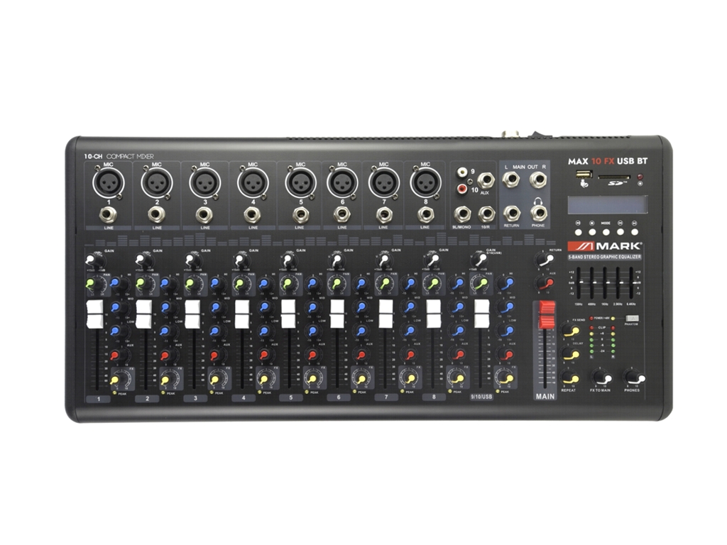 Микшерный пульт MARK MAX 10 FX USB BT