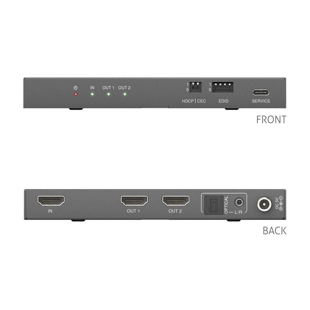Распределитель (сплиттер) PureLink PT-SP-HD12-48G 1x2 HDMI 2.1 Splitter - 48Gbps with Scaler and Aud