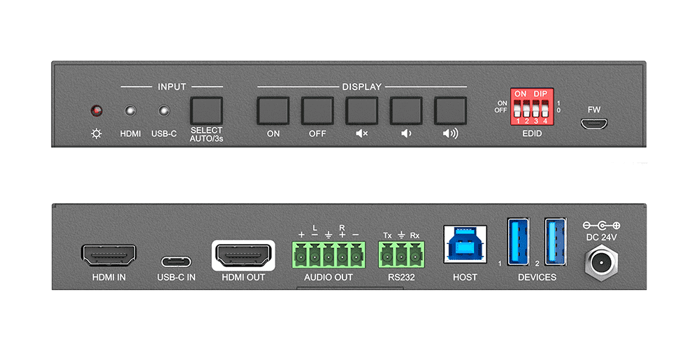 Purelink PT-PSW-21C 2x1 4K 18Gbps Мультиформатный коммутатор для переговорных