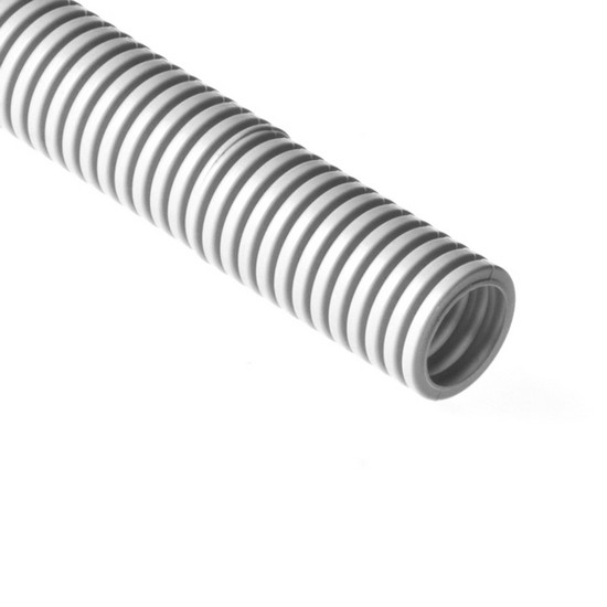 Труба гофрированная, РУВИНИЛ, 11601, 16мм, ПВХ, с зондом легкая, Серый, 100 м/б