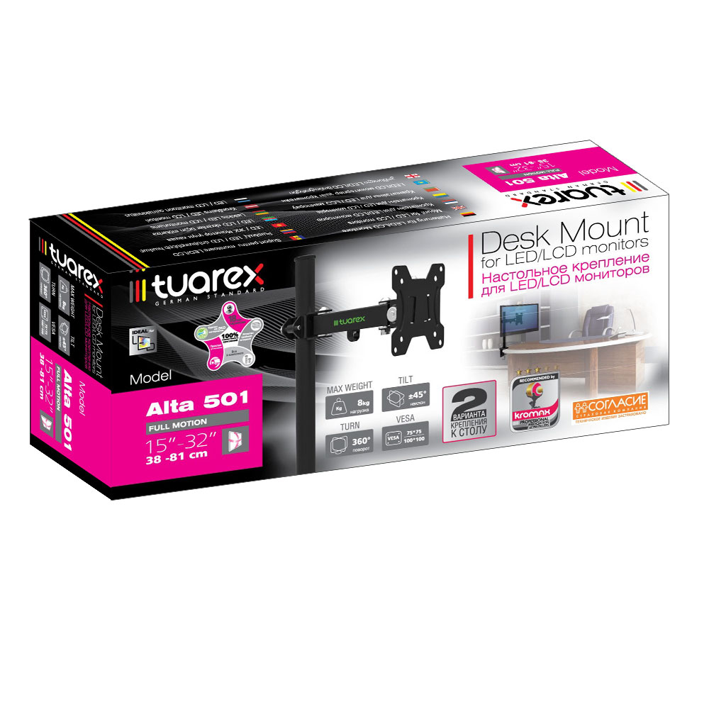 Кронштейн настольный Tuarex ALTA-501 black