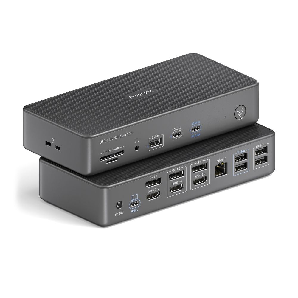Док станция Purelink Vuelogic VL-D230DL USB-C Docking station - Quad Display DisplayLink ready - 8K