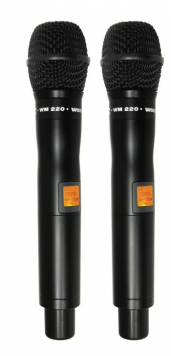Комплект из 2-х беспроводных микрофонов MARK MR 2200/1, 2x200 каналов