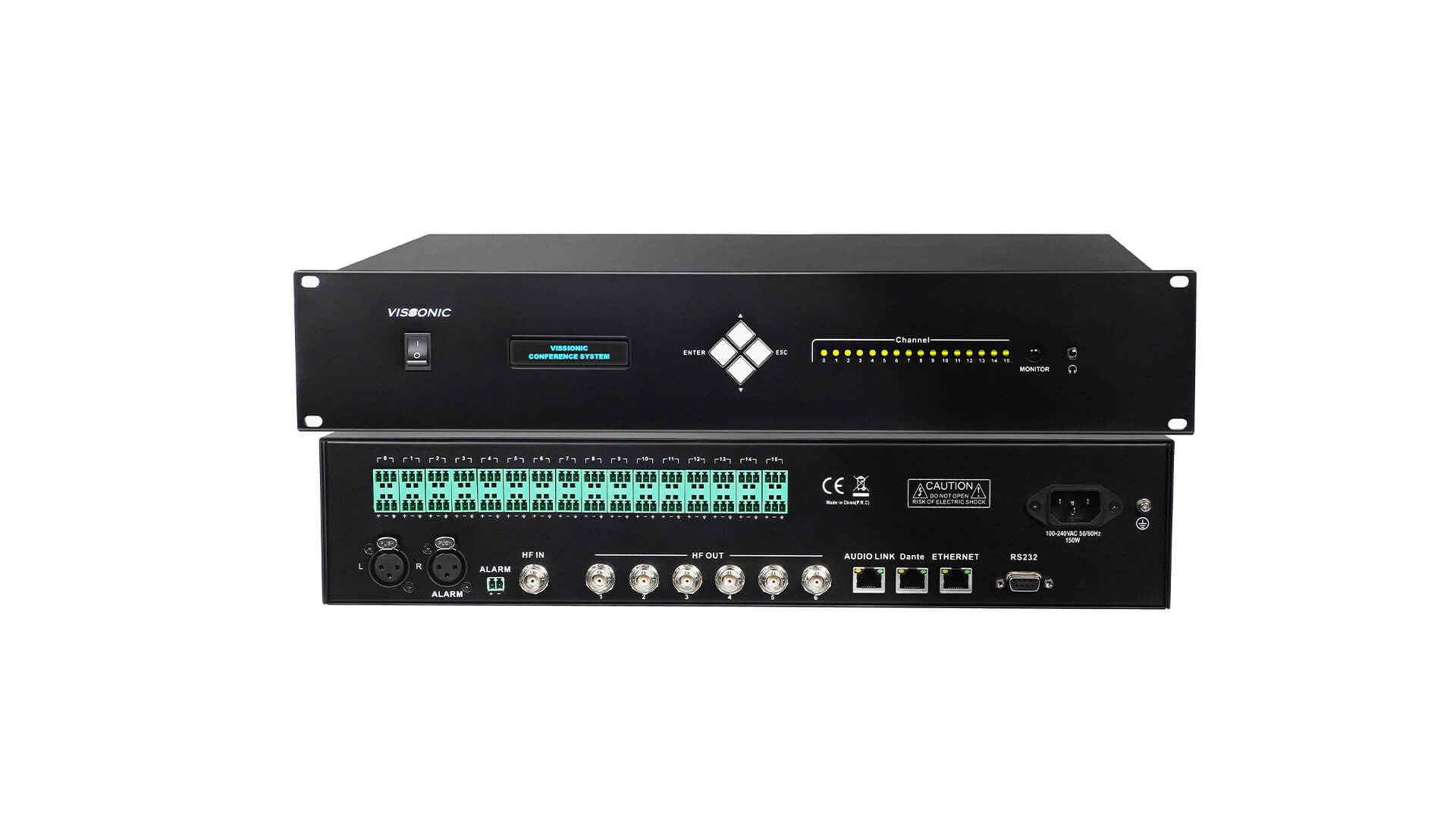 Цифровой ИК передатчик системы синхронного перевода на 16 каналов Vissonic VIS-VLI700A-16