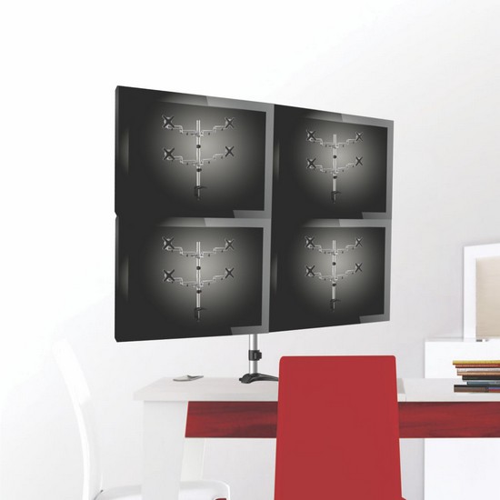 Кронштейн для 4-x мониторов Deluxe DLDM-1305 для мониторов, 13"-23"