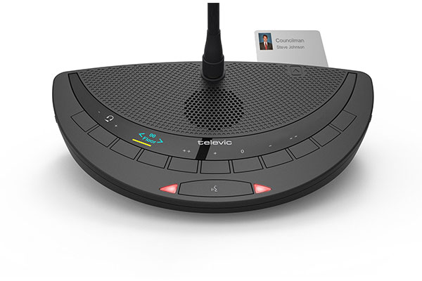 Пульт делегата беспроводной с голосованием и селектором каналов Televic Confidea DIV G3