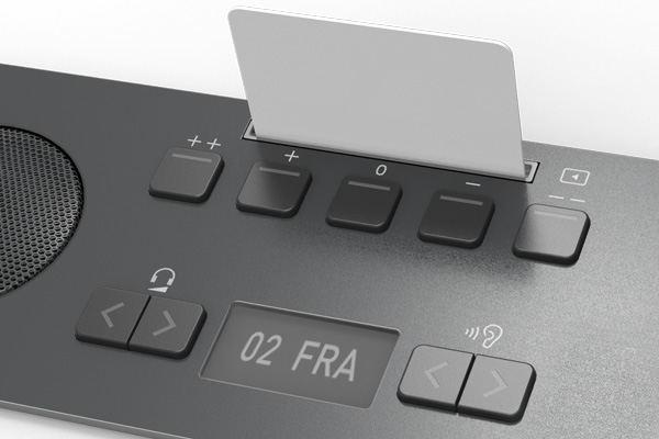 Пульт делегата с голосованием и селектором каналов врезной Televic Confidea F-DIV