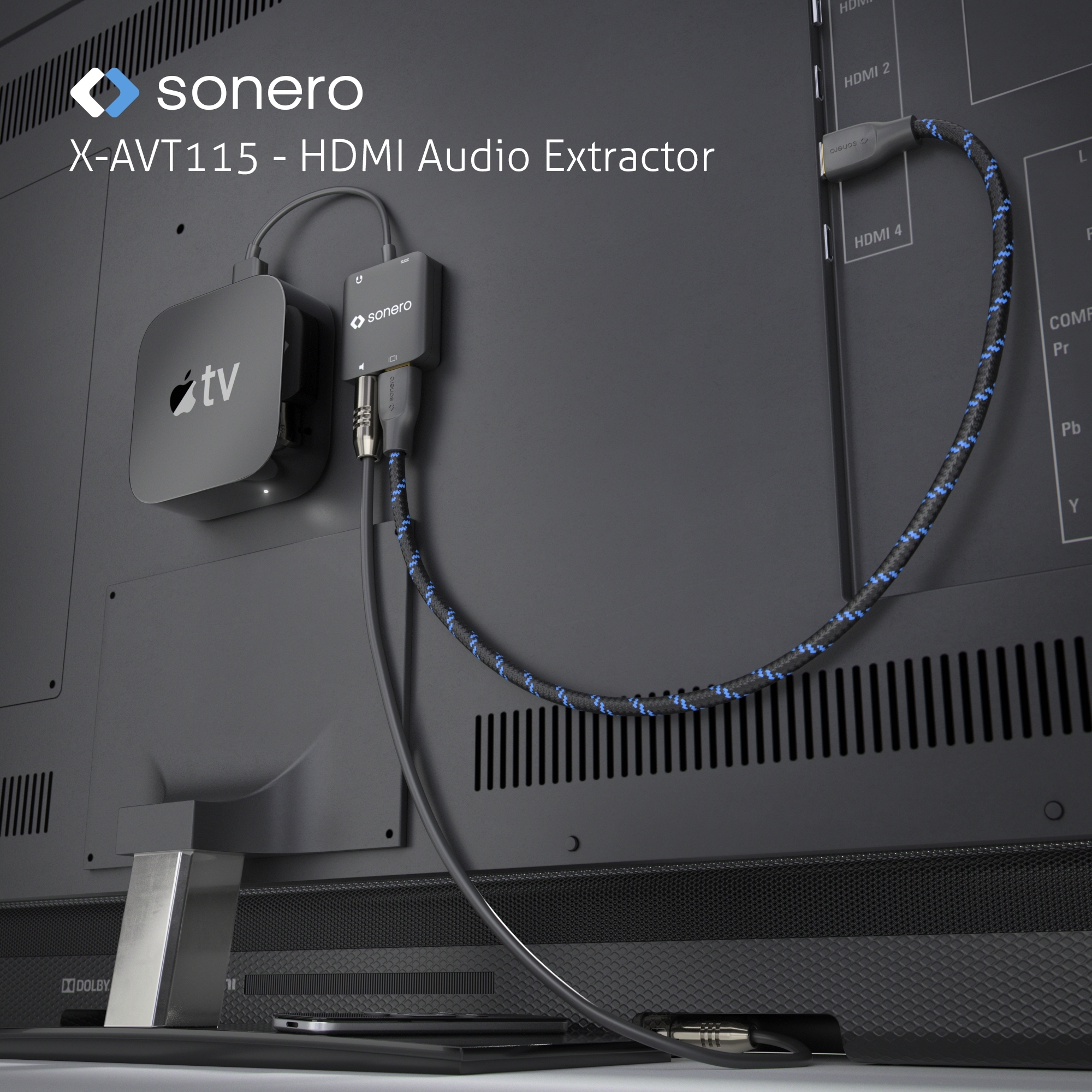 Де-эмбеддер Sonero X-AVT115 HDMI Audio Extrator, 4K (5.1 и Stereo)