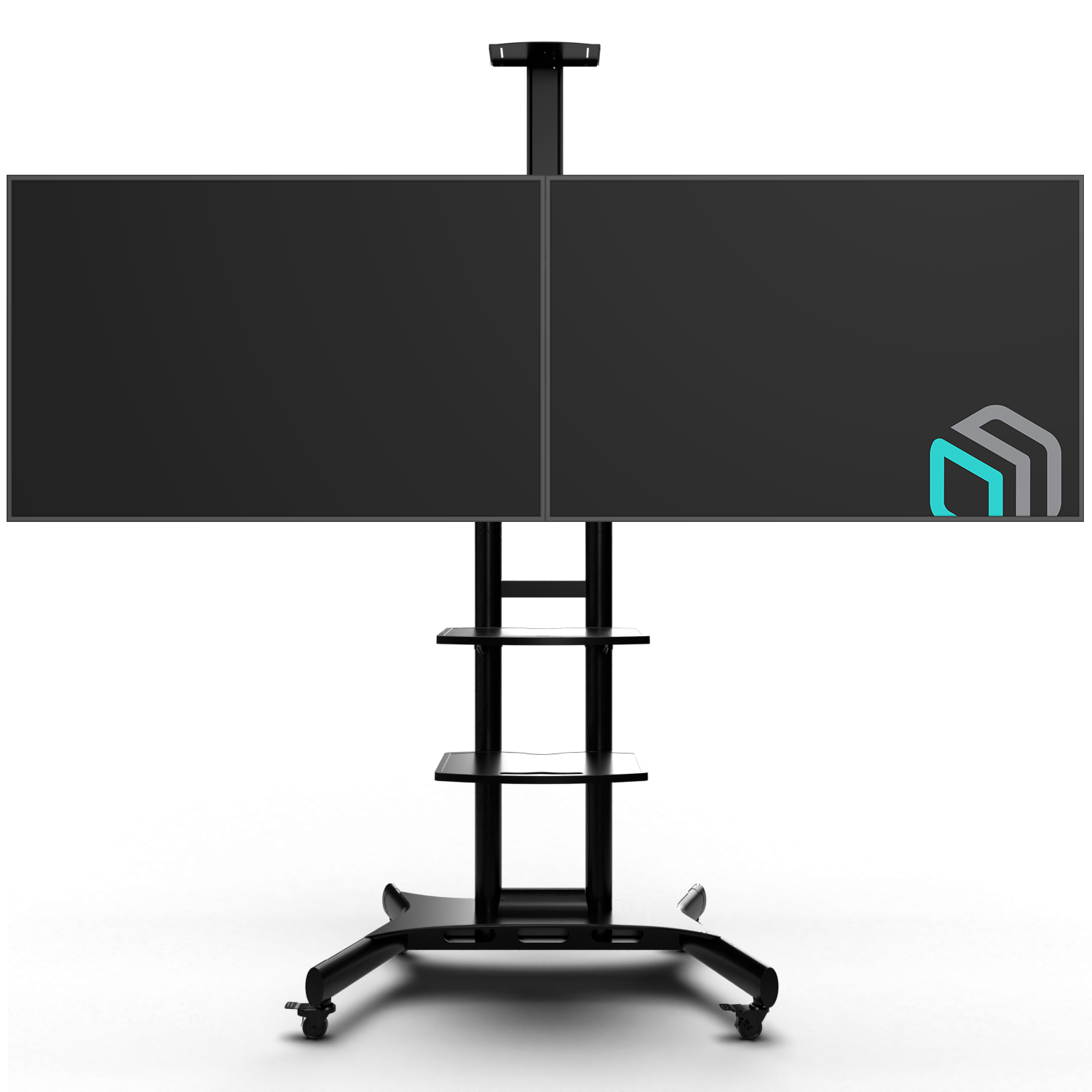 Стойка мобильная ONKRON TS1881DV черный, до 90кг