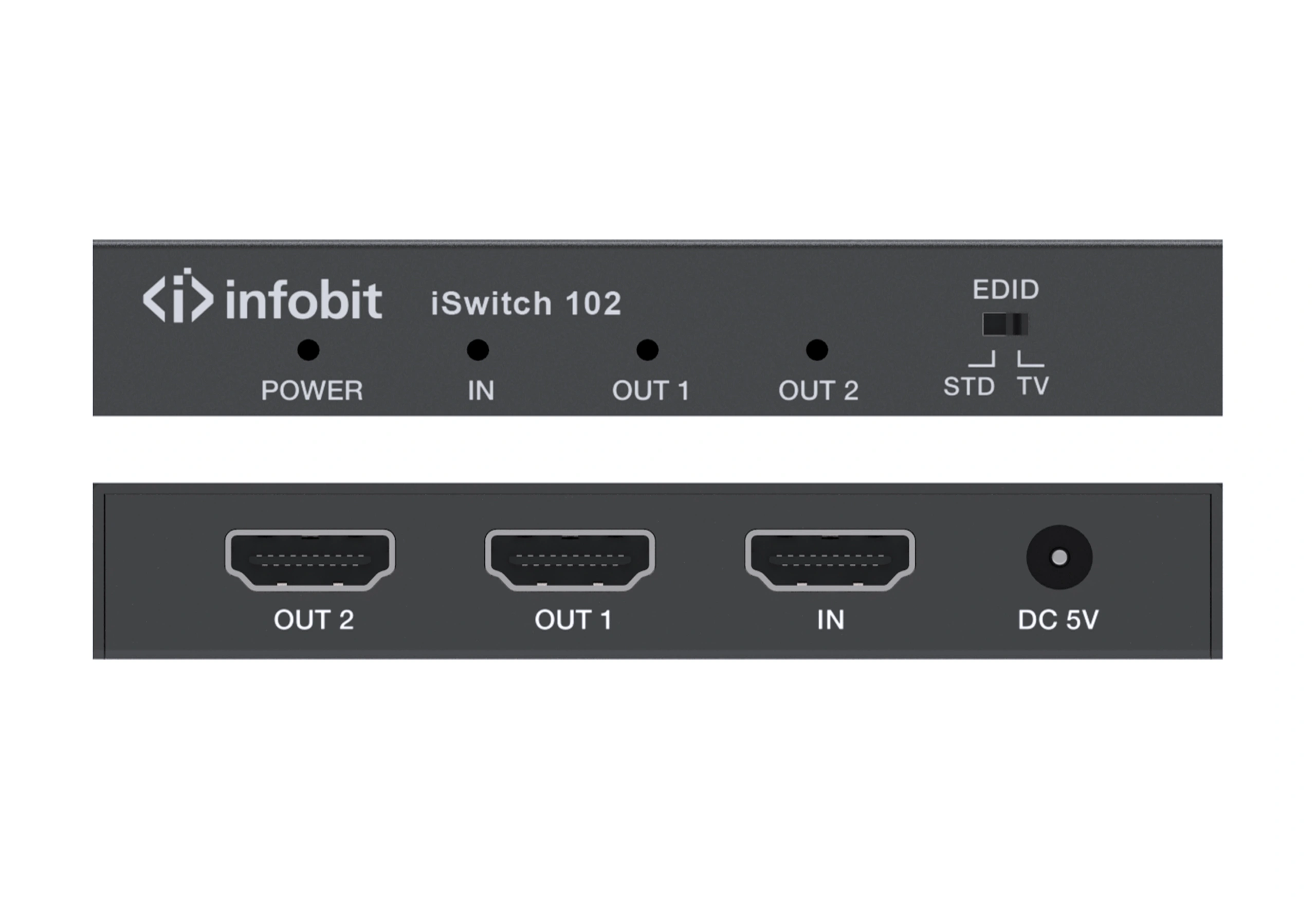 Сплиттер Infobit iSwitch 102 4K60 18Gbps 1x2 HDMI splitter, smart EDID